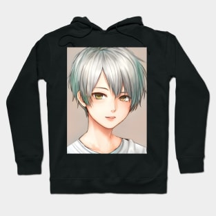 Green hair tomboy anime girl Hoodie